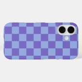 Blauw & Lavendel Checkerboard Patroon Case-Mate iPhone Case (Achterkant (horizontaal))