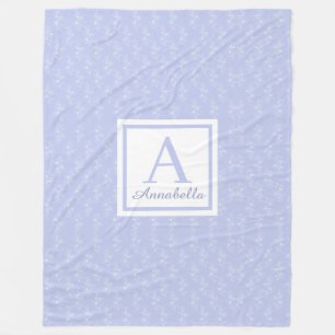 Blauw Lavendel Delicaat Persoonlijk Logo Fleece Deken