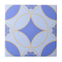 blauw lavendel klassieke Deco patroon
