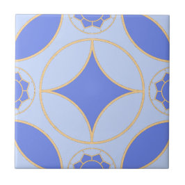 blauw lavendel klassieke Deco patroon Tegeltje