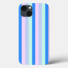Blauw, Lavendel, Roze & Pastel Mint Groene strepen Case-Mate iPhone Case