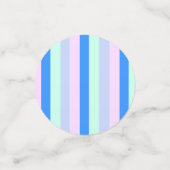 Blauw, Lavendel, Roze & Pastel Mint Groene strepen Confetti (Kleine voorkant)