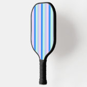 Blauw, Lavendel, Roze & Pastel Mint Groene strepen Pickleball Paddle (Links)