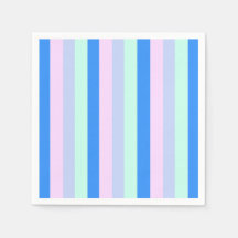 Blauw, Lavendel, Roze & Pastel Mint Groene strepen