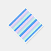 Blauw, Lavendel, Roze & Pastel Mint Groene strepen Servet (Hoek)