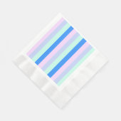 Blauw, Lavendel, Roze & Pastel Mint Groene strepen Servet (Hoek)