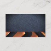 Blauw leder | Abstracte metallische achtergrond Visitekaartje (Achterkant)