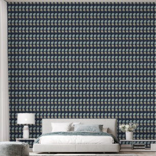 Blauw leder behang