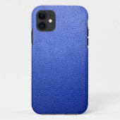 Blauw leder Case-Mate iPhone case (Achterkant)