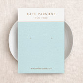 Blauw leder dat juwelen-beeldschermkaart verdient visitekaartje