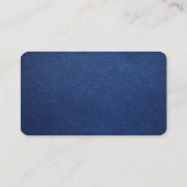 Blauw leder | Goudmetaalring Visitekaartje (Achterkant)