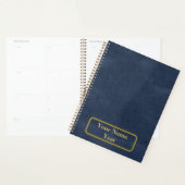 Blauw leder met gouden Lijst Planner (Display)