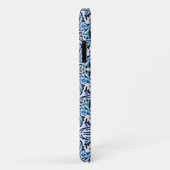 Blauw leder met schuifwiel Case-Mate iPhone case (Achterkant/rechts)