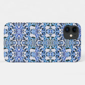 Blauw leder met schuifwiel Case-Mate iPhone case (Achterkant (horizontaal))