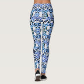 Blauw leder met schuifwiel leggings (Achterkant)