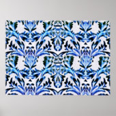 Blauw leder met schuifwiel poster (Voorkant)