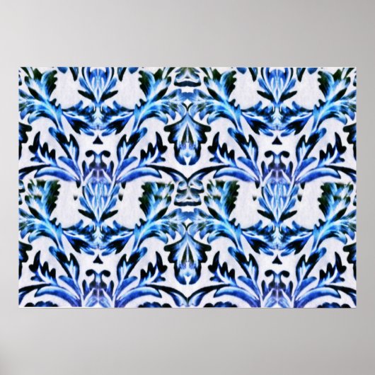 Blauw leder met schuifwiel poster (Voorkant)