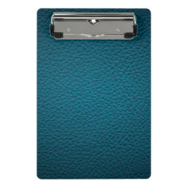 Blauw leder mini klembord