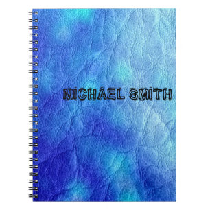 Blauw leder notitieboek