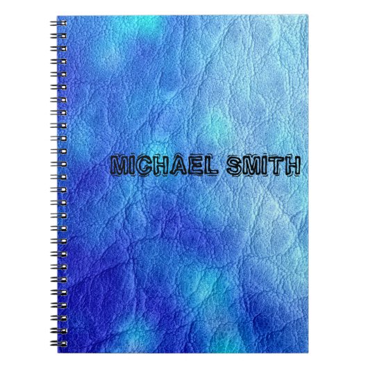 Blauw leder notitieboek (Voorkant)