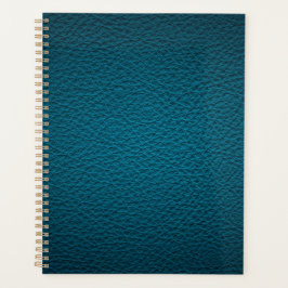 Blauw leder planner