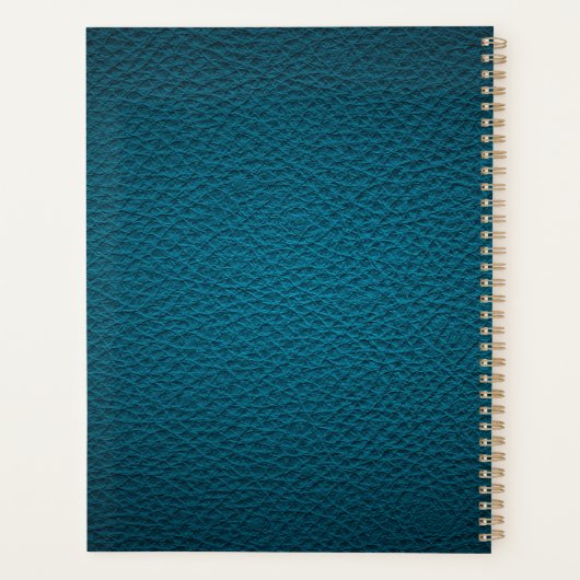 Blauw leder planner (Achterkant)