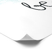 Blauw leder poster (Hoek)