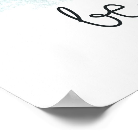 Blauw leder poster (Hoek)