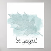 Blauw leder poster (Voorkant)