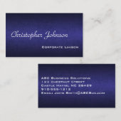 Blauw leder Professional Standaard Visitekaartje (Voorkant / Achterkant)