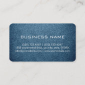 Blauw leder van de luchtmacht van Monogram Kijk Visitekaartje (Achterkant)