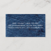 Blauw leder visitekaartje (Achterkant)