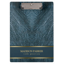 Blauw lederen gouden accenten