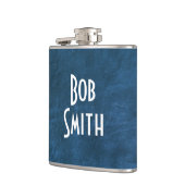 Blauw lederen heupfles (Links)