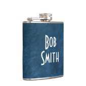 Blauw lederen heupfles (Rechts)