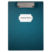 Blauw lederen klembord (Voorkant)