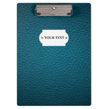 Blauw lederen klembord