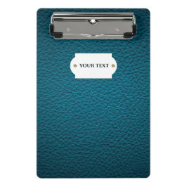 Blauw lederen minikaart mini klembord