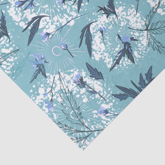 Blauw lederen ontkoppeling tissuepapier (Detail)