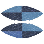 Blauw lederen patchontwerp american football (Panelen)