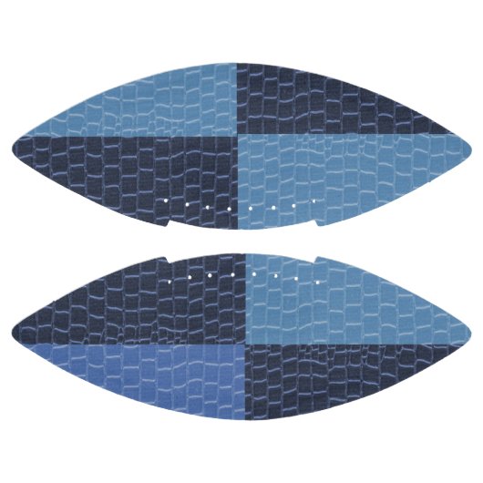 Blauw lederen patchontwerp american football (Panelen)