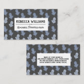 Blauw lederen patroon | Stijlvol Visitekaartje (Voorkant / Achterkant)