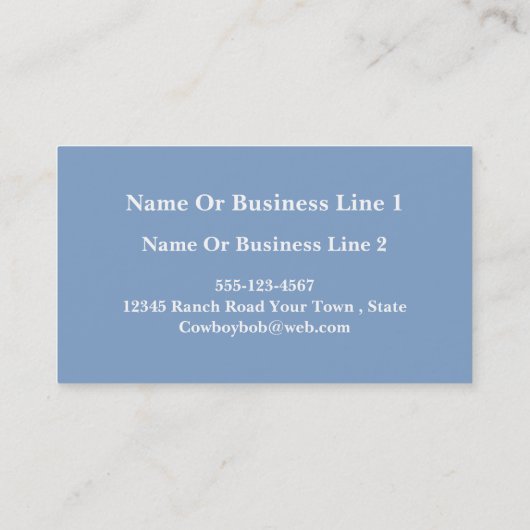 Blauw lederen print Visitekaartjes (Achterkant)