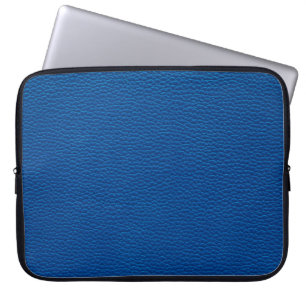 blauw lederen textuur achtergrondleder, blauw, tex laptop sleeve