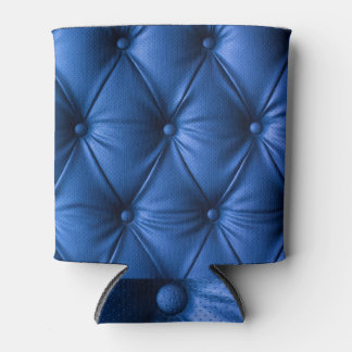 Blauw lederen textuur: luxe achtergrond blikjeskoeler