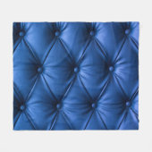 Blauw lederen textuur: luxe achtergrond fleece deken (Voorkant (Horizontaal))