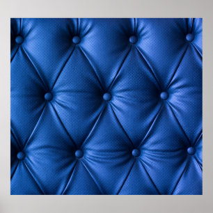 Blauw lederen textuur: luxe achtergrond poster