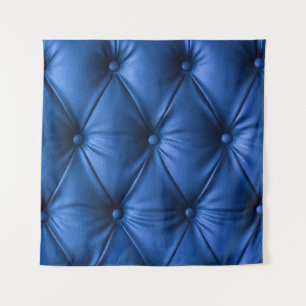 Blauw lederen textuur: luxe achtergrond wandkleed