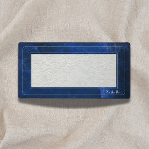 Blauw leer-look & linnen - Scholar Series Bureaumat