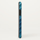Blauw lef Diagonaal Case-Mate iPhone Case (Achterkant / rechts)